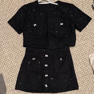 Black Tweed 3pcs Set